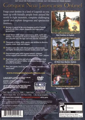 EverQuest - Online Adventures - Frontiers box cover back